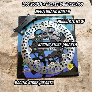 Piringan Disc Brake 260 mm Vario 125 Vario 150 Vario 160 Abs  Piringan Cakram Depan Khusus Vario Lubang Cakram 5