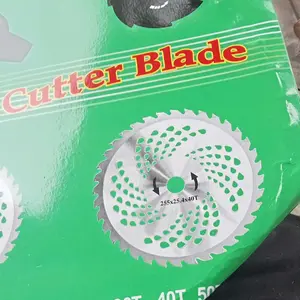 Pisau potong rumput bulat mata mesin potong rumput TCT 255mm  10Inch*40T Mata Pisau Mesin Potong Rumput Baja Circle Potong Rumput Pisau Bulat 40T Grass Cutting Blade
