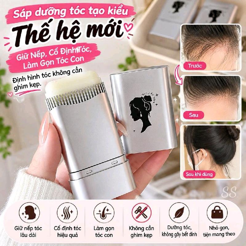 Thỏi sáp chuốt tóc con vào nếp, cố định tóc, làm gọn tóc con không cần gim kẹp SS