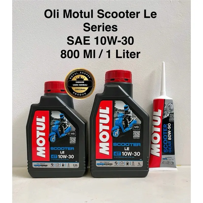 OLI MOTUL SCOOTER LE 10W-30 (BIRU) 800 ML - 1 Liter ORIGINAL Mesin Motor Kopling Motorcycle