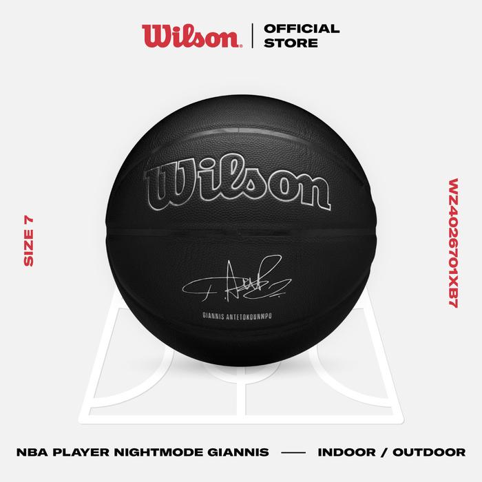 Gambar 6.6 Mega Sale | Wilson NBA Player Nightmode Bola Basket Giannis Indoor/Outdoor Bahan Polyurethane Size 7 - WZ4026701XB7 dari Wilson Indonesia Official Shop Kota Bekasi Tokopedia