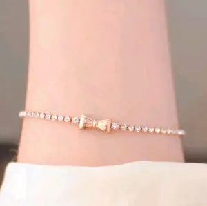 gelang pita titanium permata new