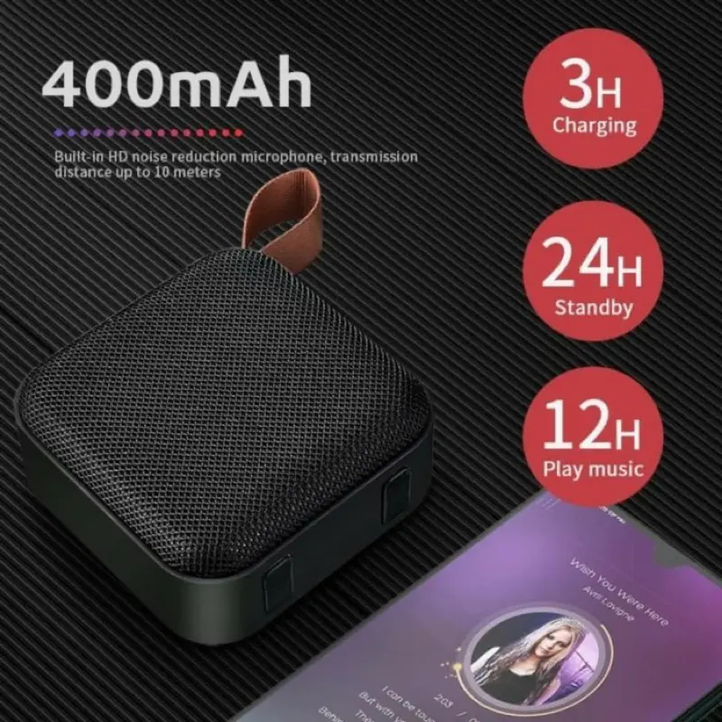 Hijau Army Speaker Bluetooth Portable T5 Wireless Speaker Termura SPEAKER T5 SUPER BASS Wireless box music Kotak Portable Mini Support USB Micro SD full Bass Merah  Hitam Handphone Subwoofer Speker 8