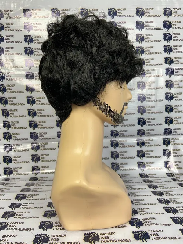 WIG KOREA RAMBUT PENDEK MODEL IKAL WARNA HITAM 5