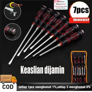 7Pcs Screwdriver Set With Magnetic Household Multifunctional Cross Straight Screwdriver Manual Screwdriver Set Maintenance Tool