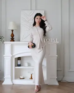 JOISE - Ivy Asymmetric Long Dress / Dress Panjang Kancing Maxi Casual Polos Stretch