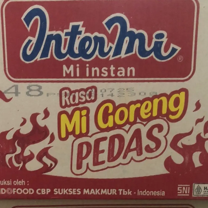 INTERMI MIE INSTAN RASA HOT SPICY 40 PCS inter mie pedas