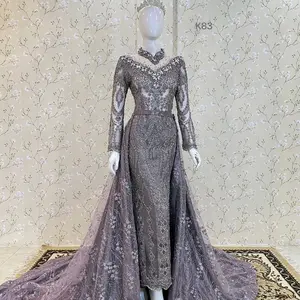 Diskon Sale Spesial Pengantin Gaun Premium Slim Dress Wanita Panjang Semi Prancis Chantilly Pesta Elishabeth