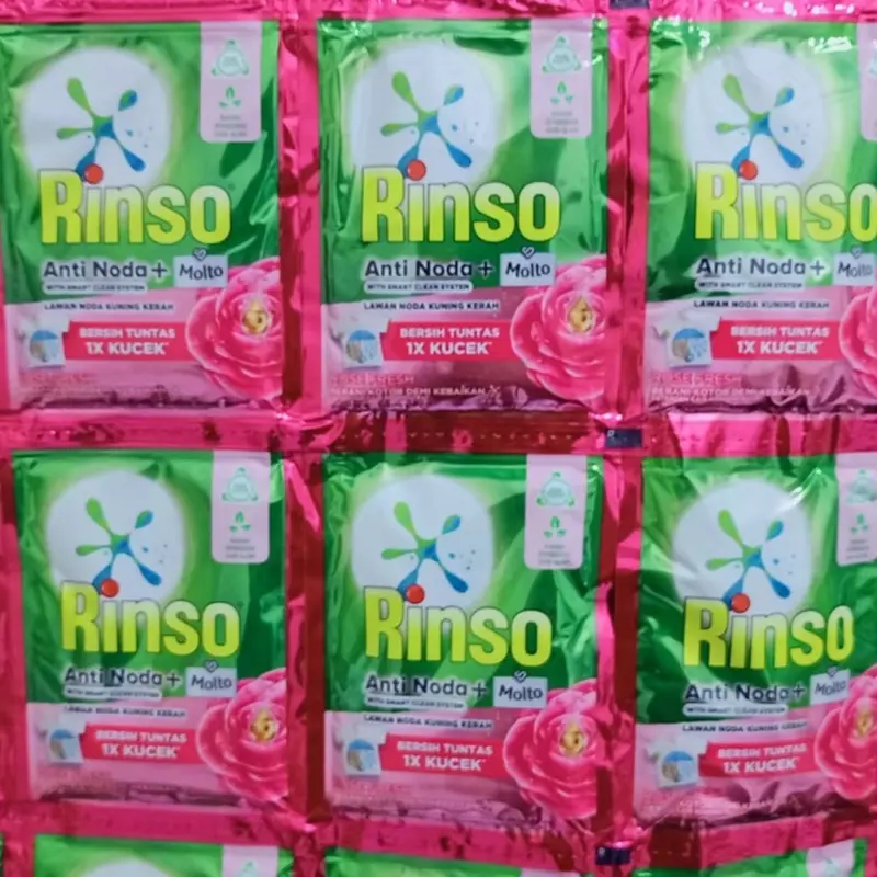 Rinso Cair - isi 12 sachet - kemasan renceng - isi 18 ml - pembersih pakaian