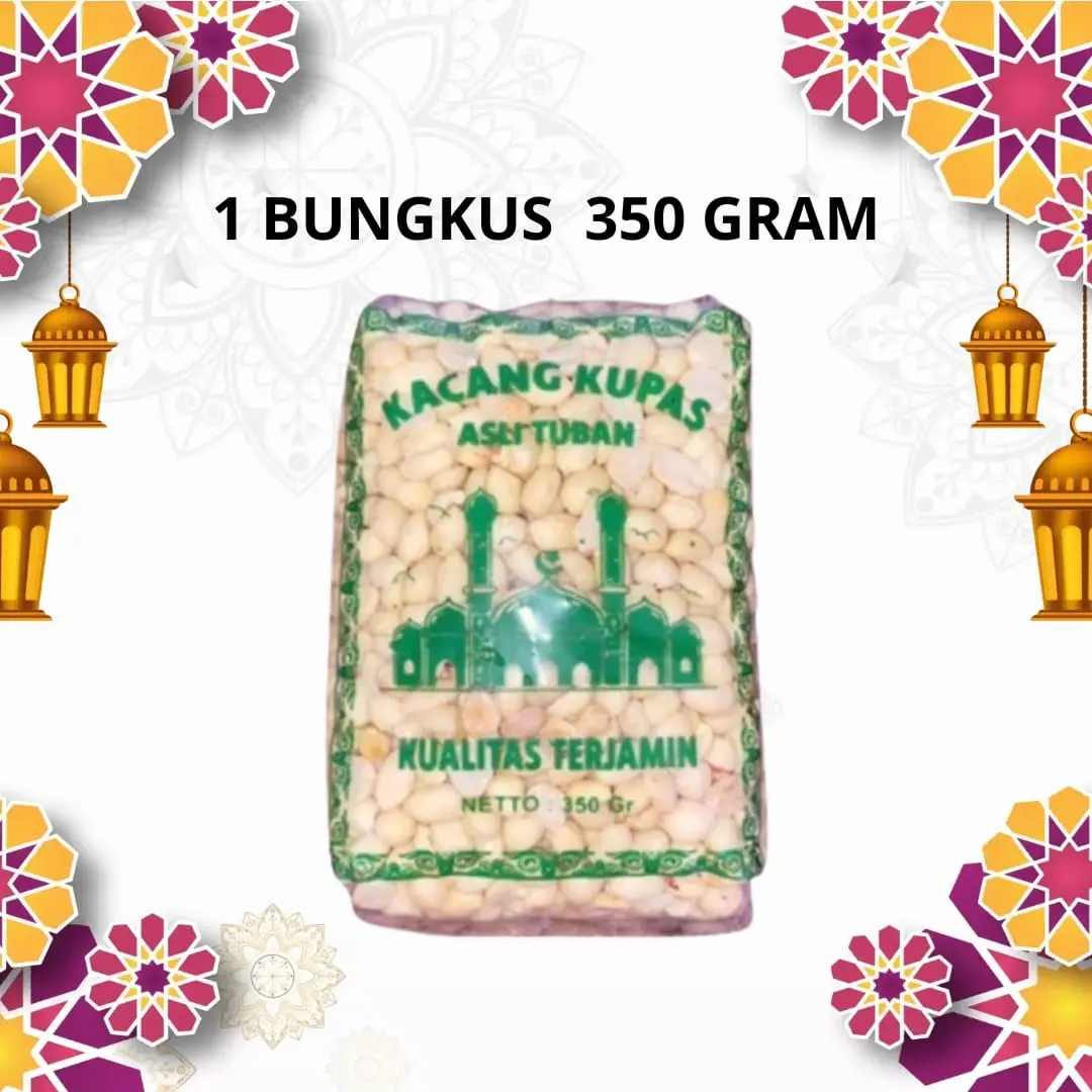 Kacang Tanah Mentah Kupas Asli Tuban 350 Ggram Cap Berkah Kualitas Terjamin Organik Kacang-kacangan Food Snacks Goreng