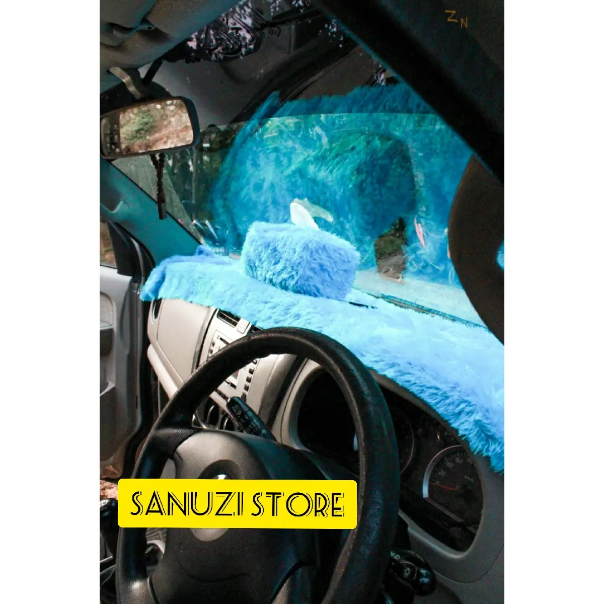Alas Karpet Dashboard Mobil Bulu Universal Aksesoris Car Coklat - Bahan Bulu Lembut Ukuran 50x150cm