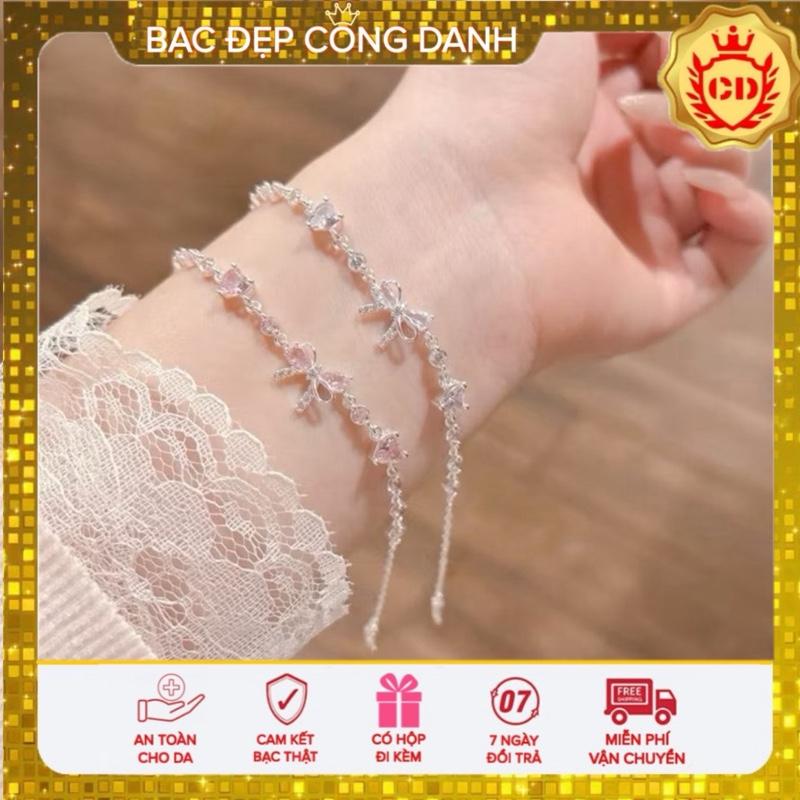 Lắc tay nơ bạc ta cho nữ - được kèm nước rửa bạc