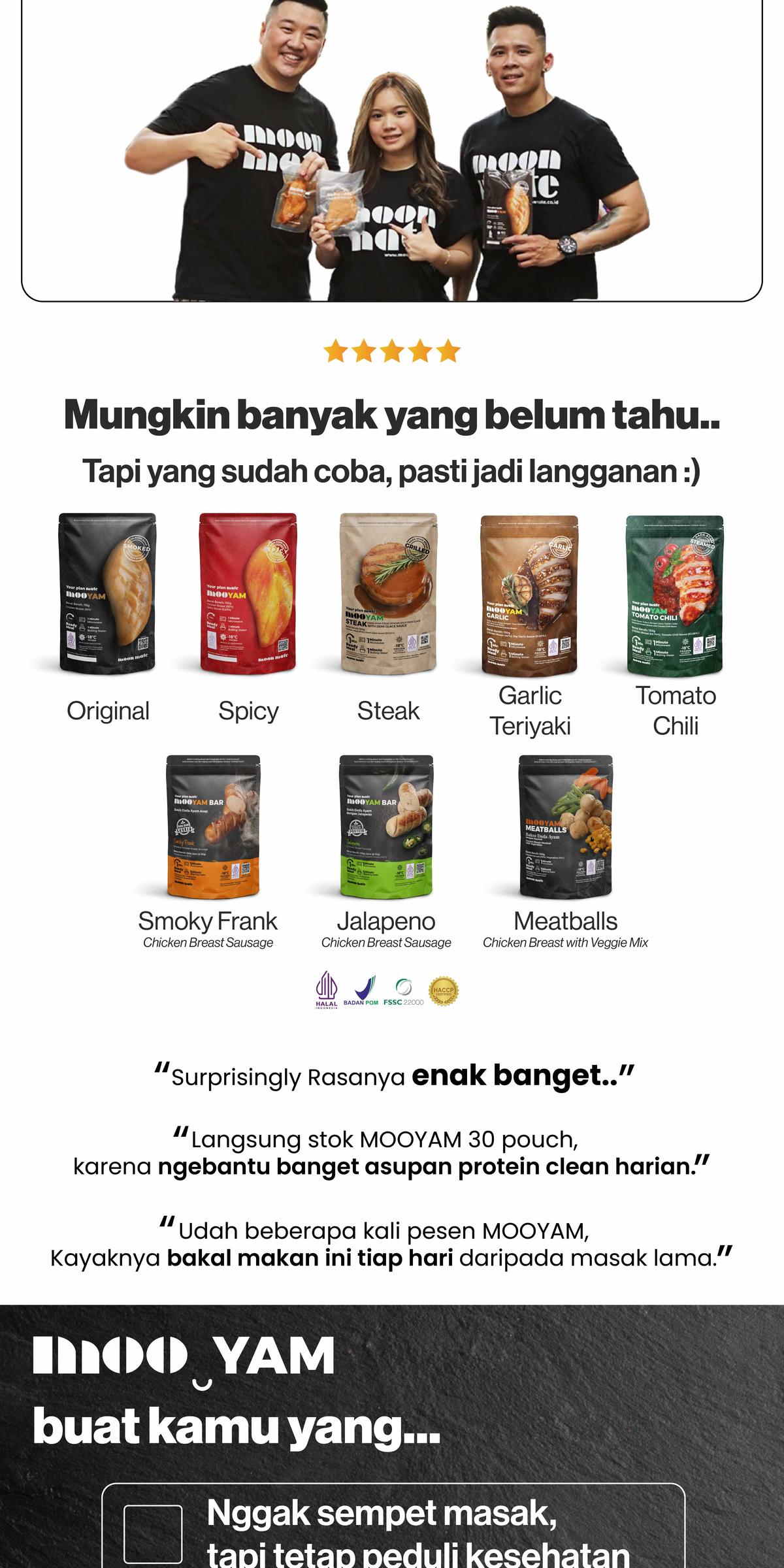 Promo MOOYAM by Moon Mate 8-6 Packs | Dada Ayam Diet Siap Makan Daily ...