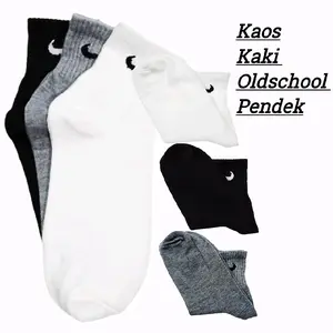 Kaos Kaki Oldschool Sport Pendek / Kaos Kaki Olahraga Pria Wanita / Kaos Kaki Motif / Kaos Kaki  Formal Tebal