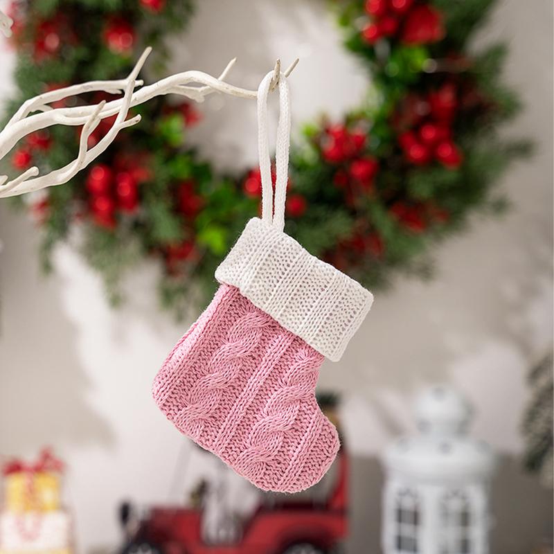 Product Introduction of Tất Dệt Kim, Đồ Trang Trí Giáng Sinh, Tất Treo Cây Thông Noel, Tất Giáng Sinh Mini, Mặt Dây Chuyền 26