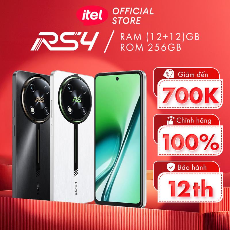   BÁN CHẠY  Điện Thoại Itel RS4 | NFC | 5000 mAH | 120Hz | Sạc Nhánh & Nhanh 45W | BH 12 Tháng 