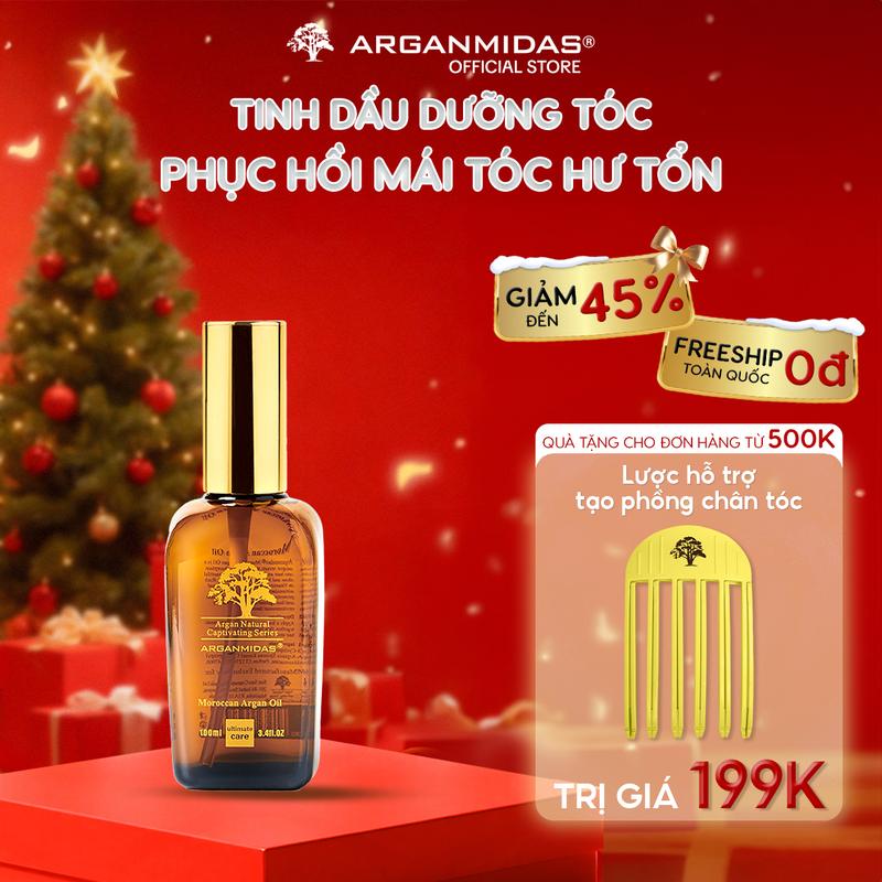 Tinh Dầu Dưỡng Tóc 100ml Thương Hiệu Quốc Tế ARGANMIDAS Hỗ trợ mái tóc Dưỡng Ẩm Phục Hồi Giúp Tóc Suôn Mượt
