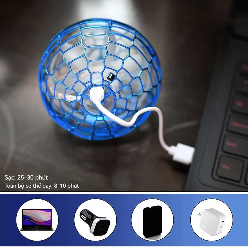 Đồ chơi bay Orb, Flynova Pro UFO xoay 360 °, Đồ chơi bay Tích hợp đèn LED phát sáng RGB, Boomerang bay Orb, Món quà sinh nhật 5