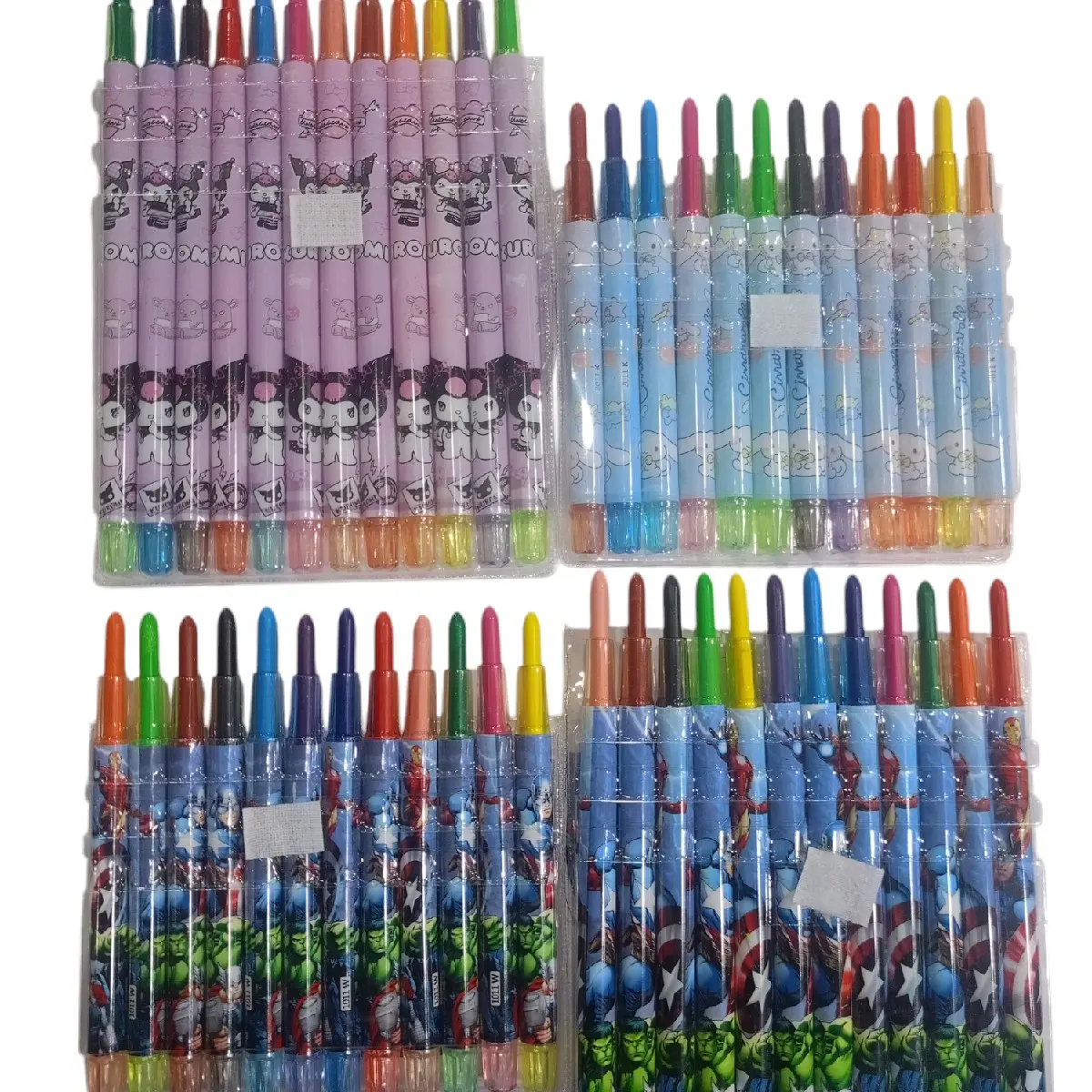 crayon putar 12 warna panjang dan pendek