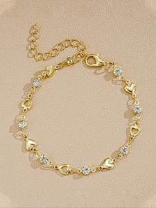 1 Pulsera de Cadena de Espliego de Amor con Diamante de Agua, Pulsera Linda para Uso Diario de Mujeres