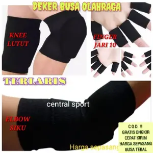 Pelindung Lutut Siku ELBOW FINGER Kneepad Knee Pad Support Busa Pelindung Siku Jari sepasang Futsal Bola Volly Joging Lari Olahraga