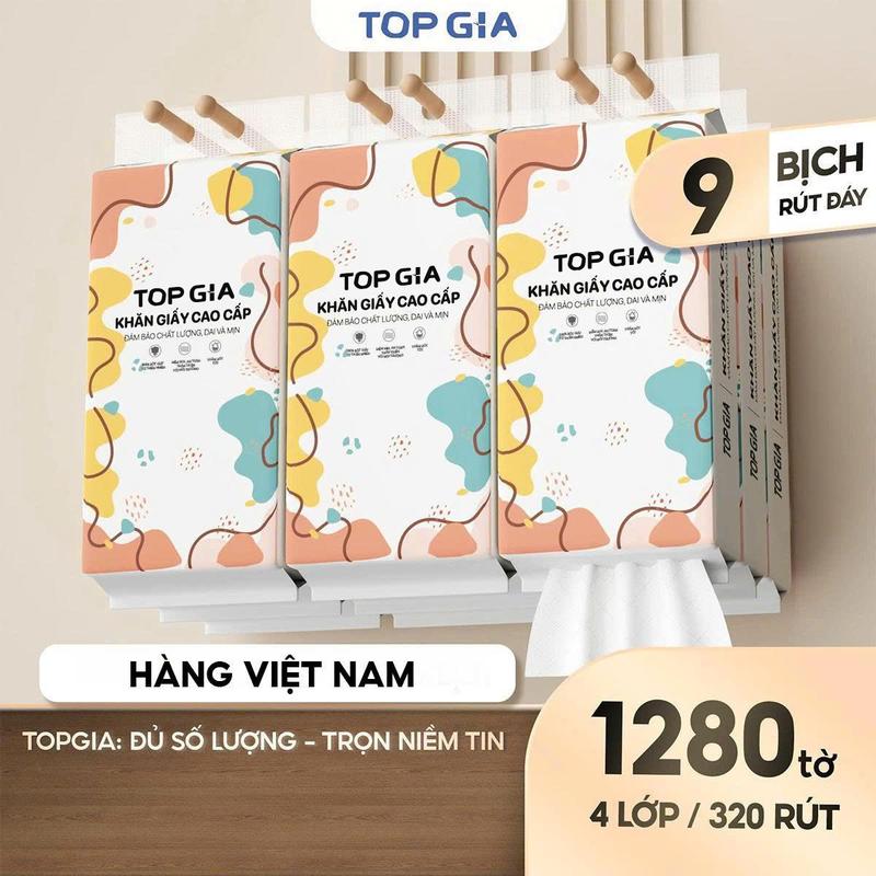   HÀNG VIỆT NAM  Combo 9 bịch khăn giấy rút treo tường đa sắc 1280 tờ bịch Giấy Ăn Khăn Giấy Chống Nước Giấy Vệ Sinh  DS  