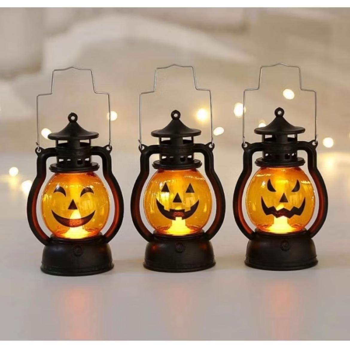 Lentera Halloween lampu LED halloween jack o lantern labu pumpkin dekorasi halowen