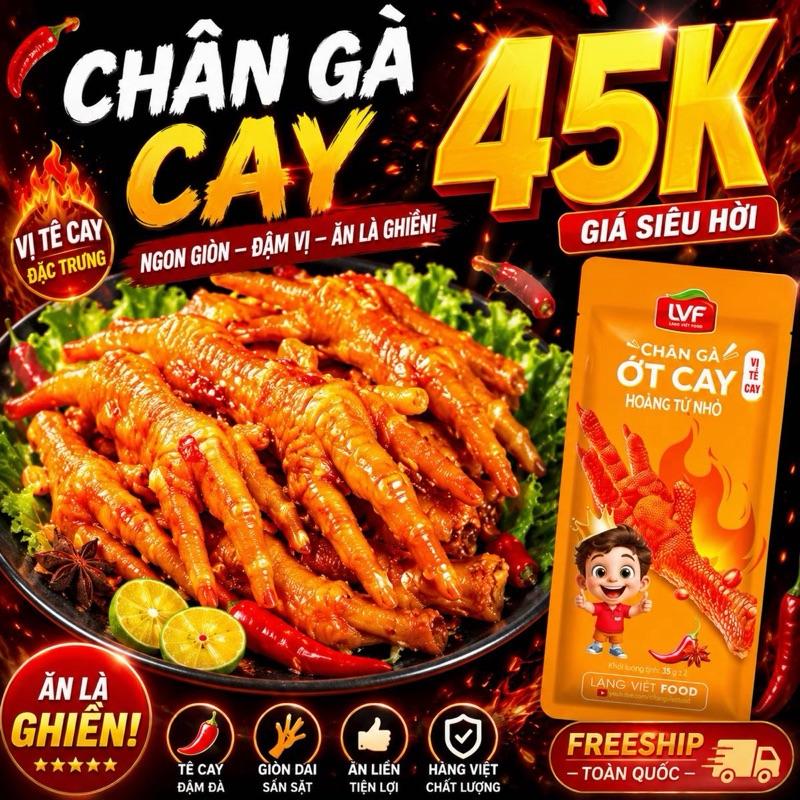 Combo 10 Chân gà Hoàng Tử nhỏ Màu đỏ 25g