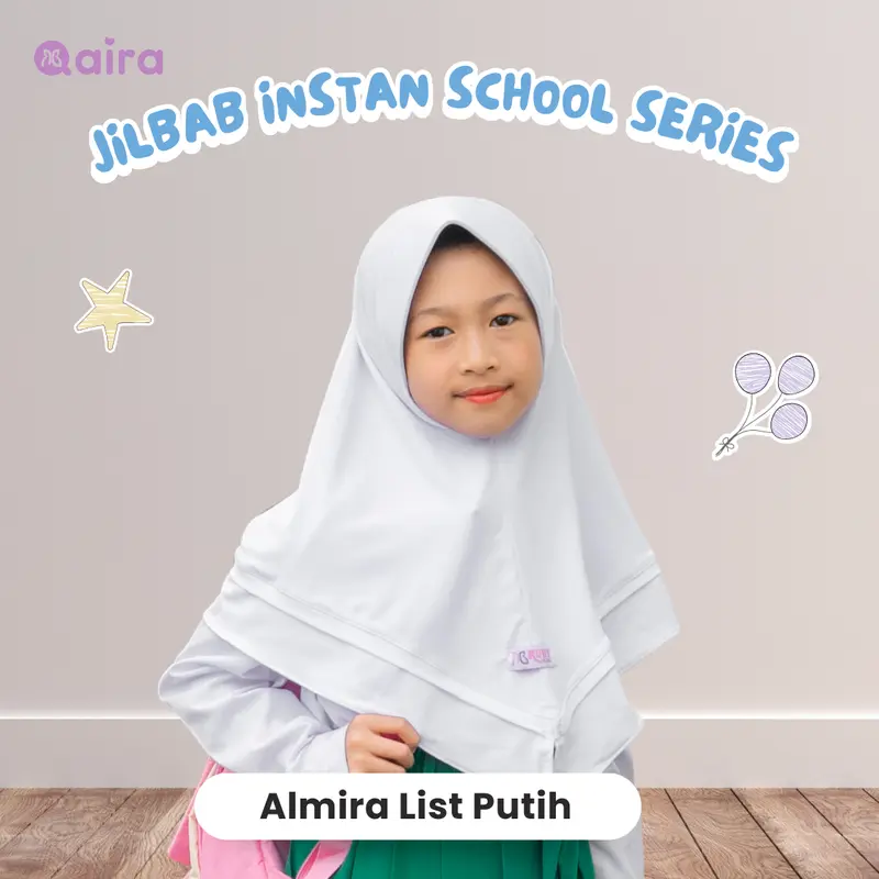 Qaira Jilbab Anak Sekolah Instan Jersey Back to School Series 7