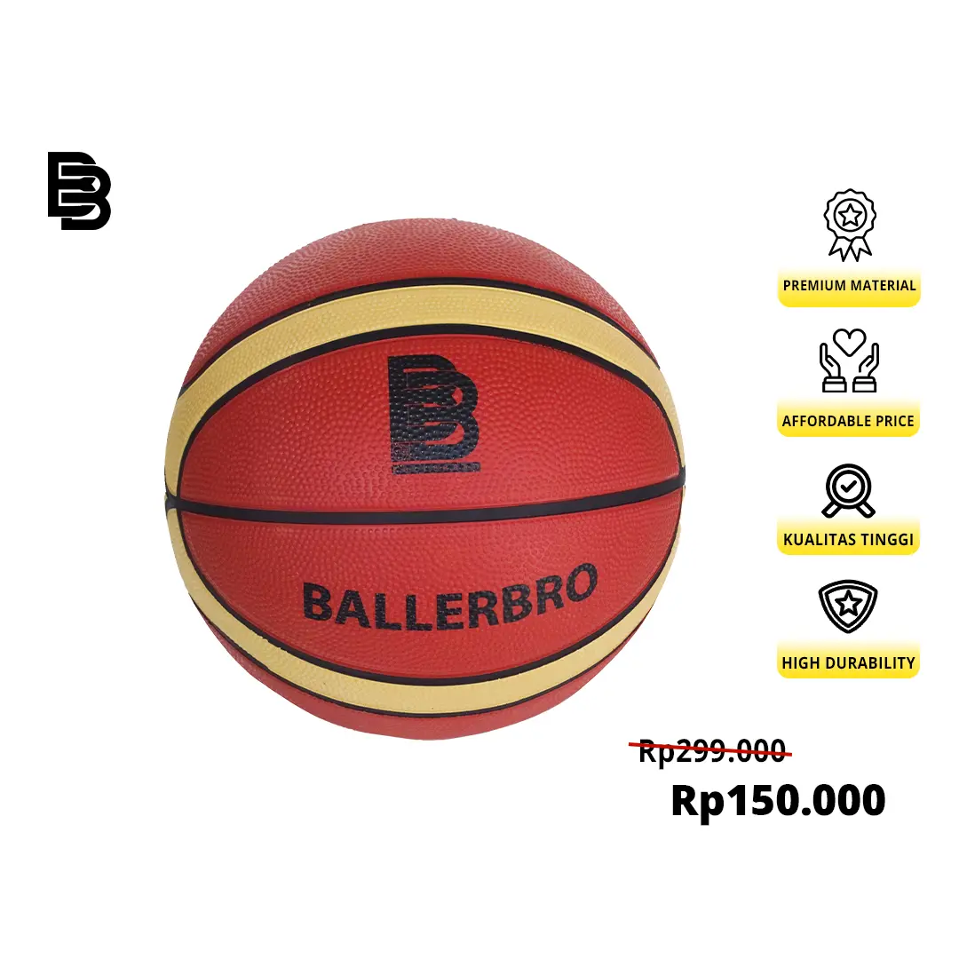 Bola Basket Karet Ballerbro RX Series (Rubber) RX3, RX5, RX6, RX7