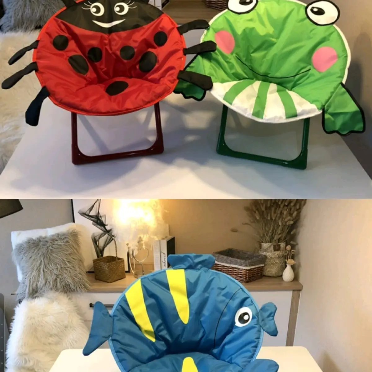 Kid foldable chair children's cartoon chair beach chair cute portable chair