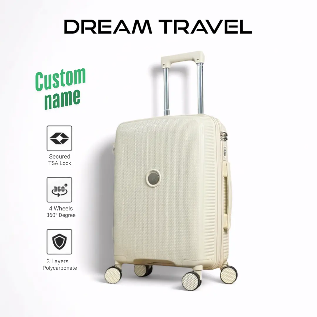 [NEW] Dream Koper 20/24/28 Inch PP Premium Koper Anti Benturan Roda 360° Bisa Custom Nama & Logo - ID812 18inch mewah