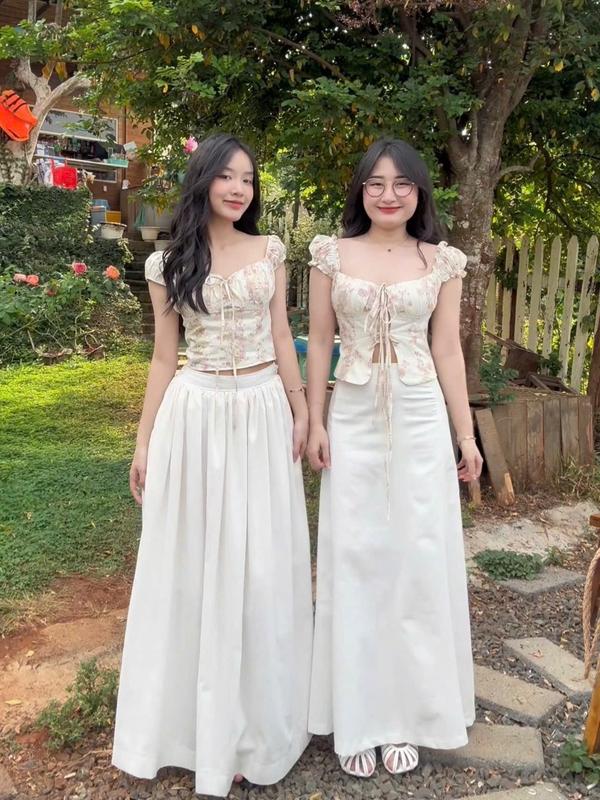 Áo Tay Bo Viền Ren Ngực Sẵn Mút [Một Mẩu House]