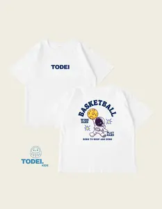 Todei.Kids Baju Tshirt Kaos Oversize Tee Anak Karakter Astronaut Playing Sport Cotton Combed 24s - Fashion