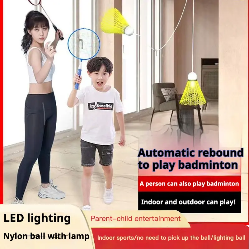 Single hanging luminous badminton trainer