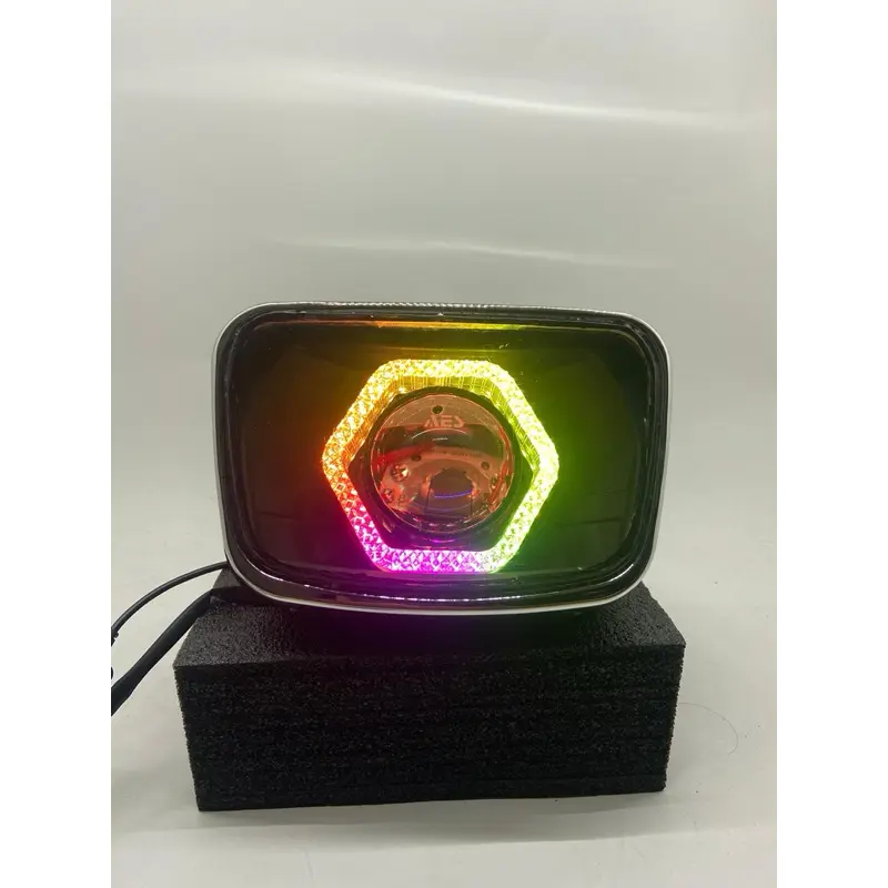 LAMPU DEPAN RX KING OVAL set Biled AES experrience full RGB kaca bening reflektor rx king oval