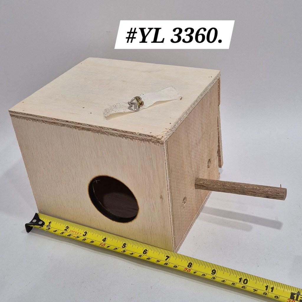 3360 Bird House 18cm x 16cm x 15cm Rumah Burung Sugar Glider Nestbox Wooden BIrdHouse Nest Box Wood Kayu