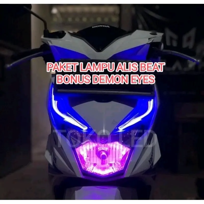 PAKET LENGKAP LAMPU ALIS MODE DIAM ALL BEAT BONUS DEMON/ DEVIL EYE