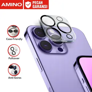 Pelindung Layar Kamera Kaca Tempered AMINO Untuk Iphone 17 Pro Max 17 Air 16 Pro Max 16 Plus 15 Pro Max 15 Plus 14 Pro Max 14 Plus 13 Pro Max 12 Pro Max 12 Mini 11 Pro Max XS MAX XR Layar Penuh
