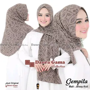 Alfiera - GEMPITA Jilbab pashmina Instan Ped Sabit Jersey Knit by Dauragama Muslim
