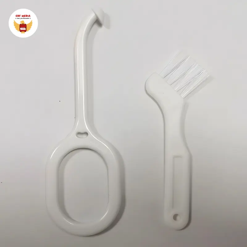 Sikat pembersih & Pengait gigi palsu | Retainer gigi | Retainer Tools