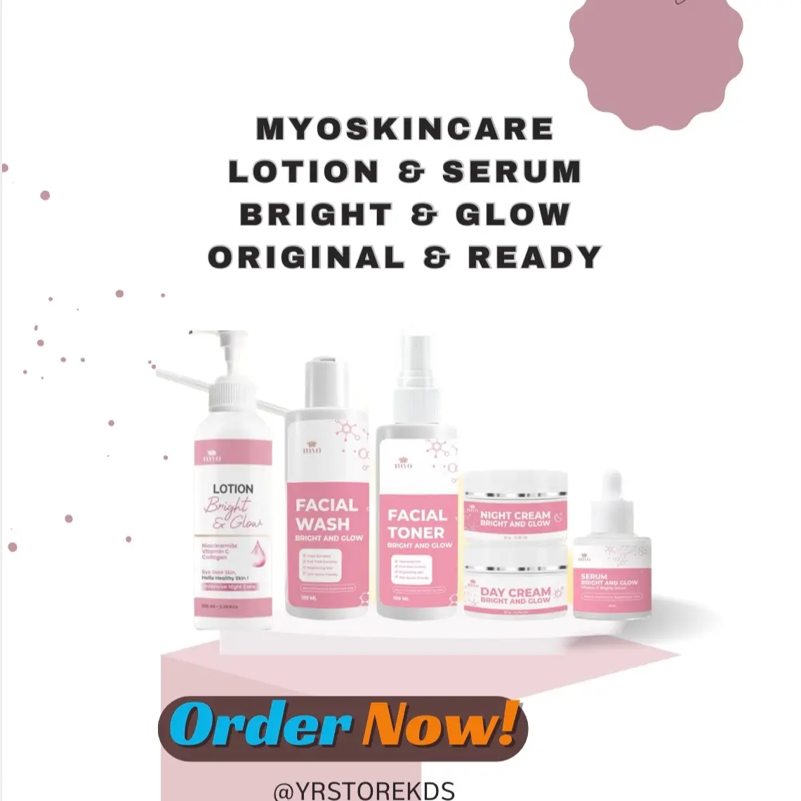 READY KIRIM Set Skincare Bright And Glow MYOBEAUTY BPOM MYO