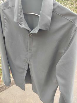 Product Review of Sơ Mi Lụa Màu Trơn Tay dài chất liệu lụa mềm mịn phom body Áo Menswear Trắng from V**h R** 1
