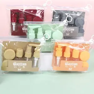 Set Sabun Cair Botol 6 in 1 H1079 Tempat Skincare Wadah Isi Ulang Anti Tumpah Bahan Plastik Compact Ringan Hemat Ruang