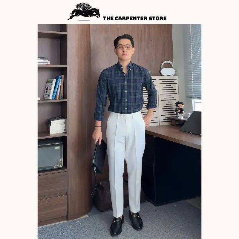 [ DEAL MỞ BÁN ] Quần âu nam Cao Cấp The Carpenter, Gấp 1 ly Chất vải chéo 81 dày dặn, co dãn, Chống nhăn Form ống Đứng trẻ trung, thanh Lịch | BigBuy360 - bigbuy360.vn