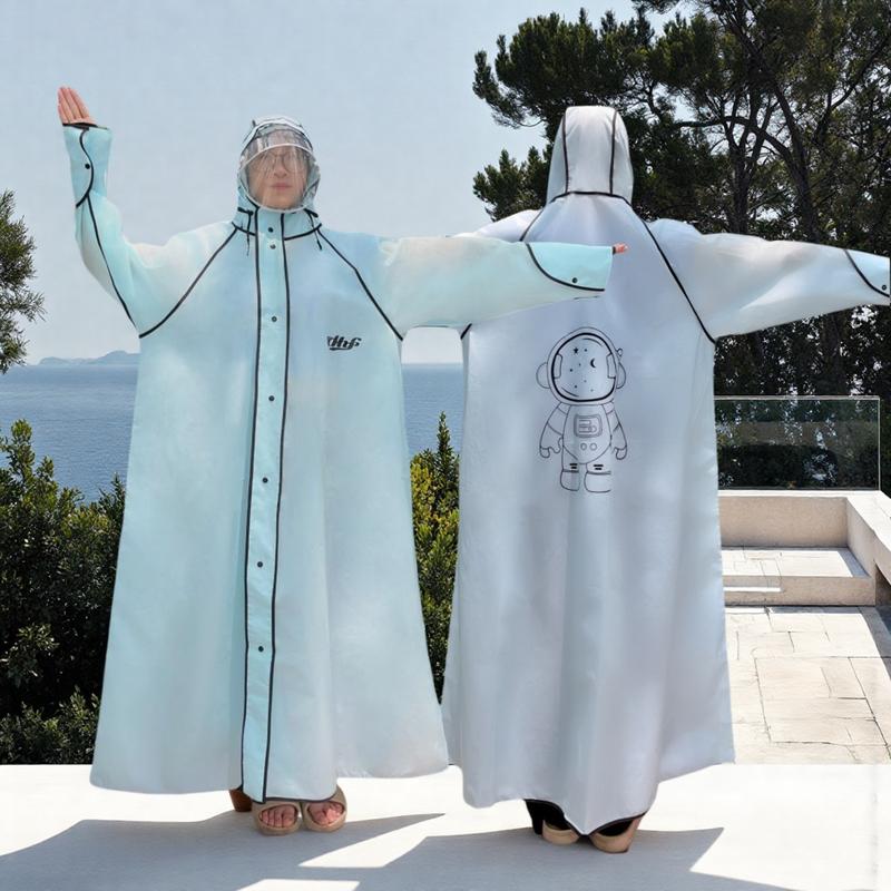 Áo mưa bộ người lớn trùm toàn thân thời trang người lớn gấp gọn nam măng tô nữ eva khoá kéo