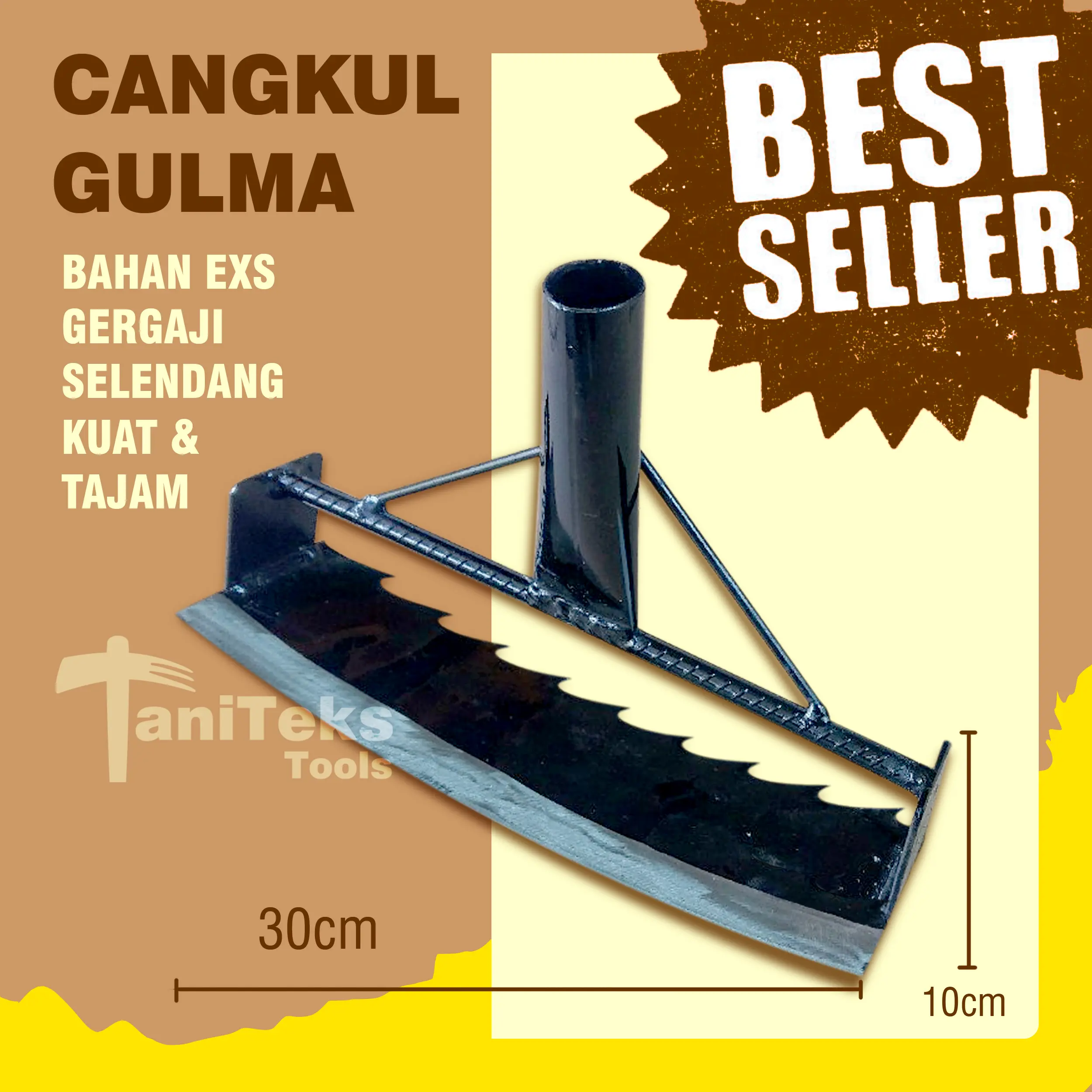 Cangkul Penyiang Gulma eks Gergaji slendang baja – Alat Pertanian Efisien & Tahan Lama