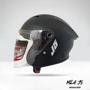 HELM MLA J5  CARBERUS Premium [SNI] Warna PUTIH Visor Clear Helm Untuk Pria Dan Wanita Dewasa 1