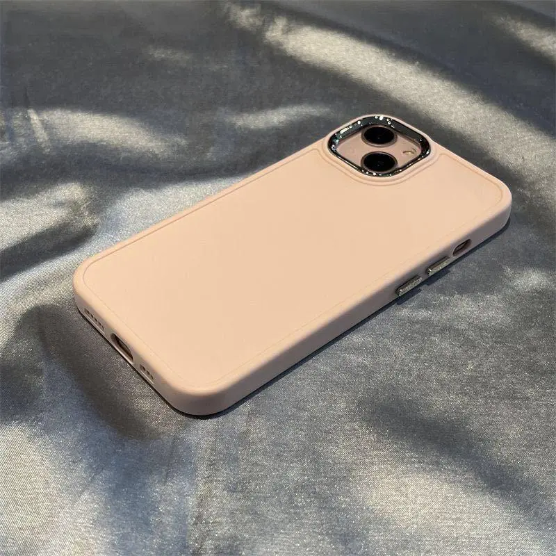 Ốp Điện Thoại silicon với các nút kim loại, Tương thích với IPhone 14 13 12 11 Pro Max XS X XR 8 + 7 Plus, vỏ mềm, vỏ chống sốc, bộ bảo vệ tế bào 5