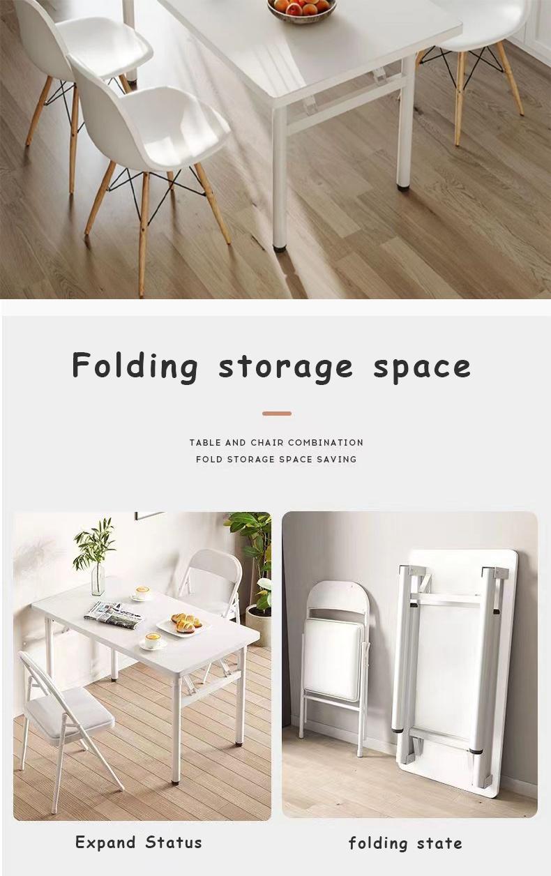 Product Introduction of [SG Stock] Foldable Dining Table 80*50*75cm No Installation Required Folding Table Study Table 15